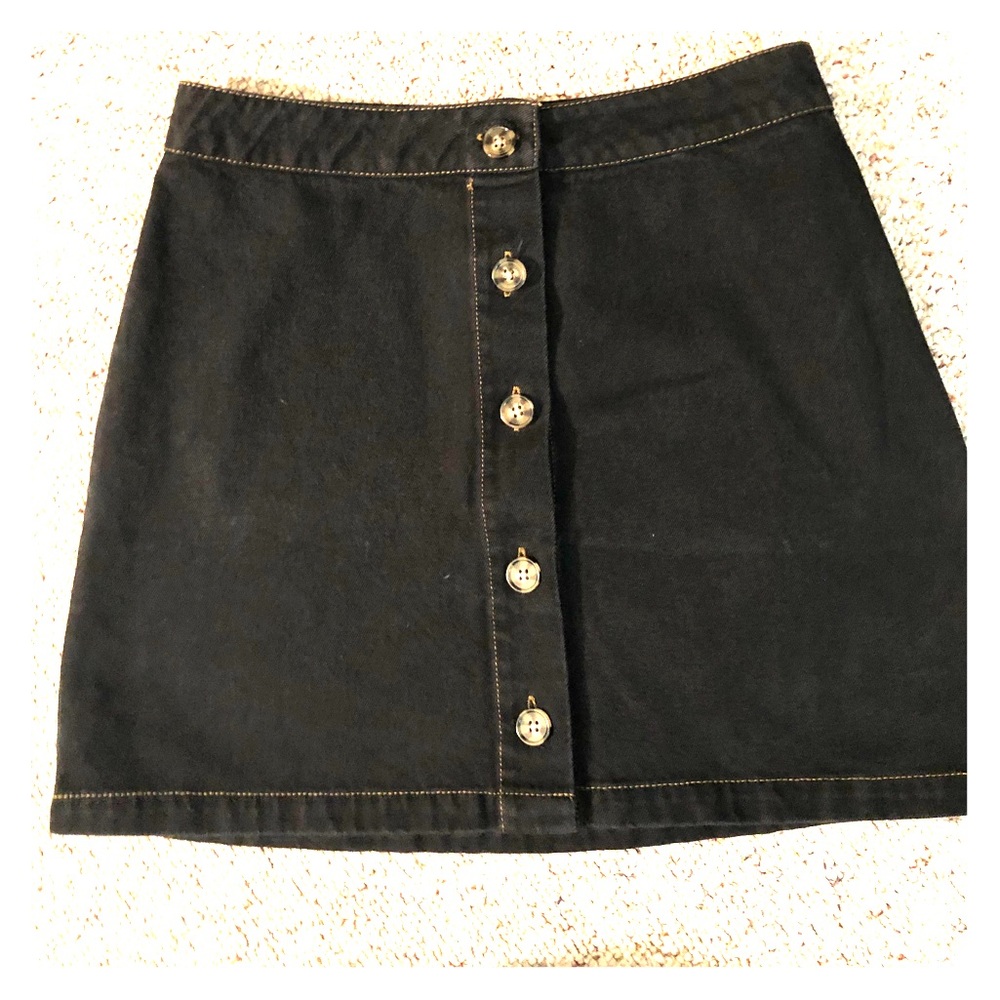 High waisted denim button down skirt NWOT